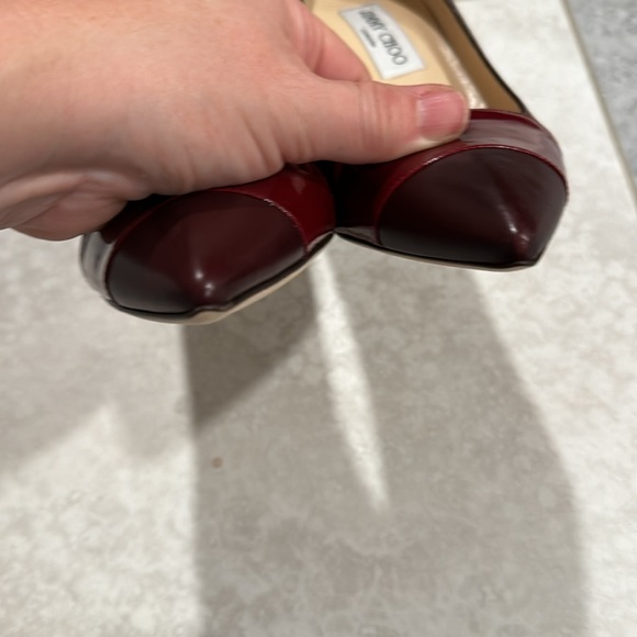 New condition Jimmy Choo Burgundy Heels 38 - Picture 6 of 7